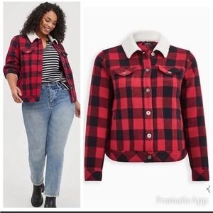 Torrid Plaid Trucker Jacket
